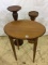 Lot of 3 Including 2-Wood Pedestal