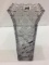 Etched Glass Vase (10 1/2 Inches Tall