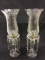 Pair of Lg. Matching Glass Candle Holders