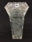 Etched Glass Floral Vase (12 1/2 Inches Tall)