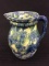 Blue Spatterware Pottery Pitcher