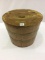 Old Primitive Wood Bucket w/ Hinged Lid