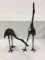 Pair of Lg. Metal Bird Statues