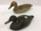 Lot of 2 Wood Decoys Including Old 2 Piece