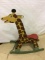 Child's Wood Giraffe Rocking Toy
