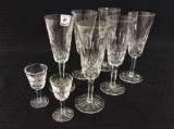 Lot of 8 Waterford Stemware Pieces Including