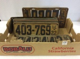 Group of Approx. 34 Old License Plates