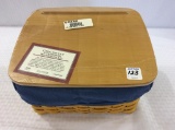 Longaberger Card Keeper Basket w/ Liner,