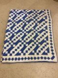 Vintage Blue & White Patchwork Quilt