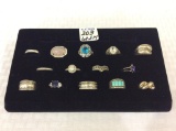 Lot of 14 Various Ladies Sterling Silver Rings