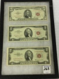 Lot of 3 Paper Currency Notes Including 2-Two