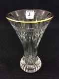 Waterford Crystal Gold Trim Vase