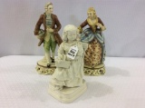 Lot of 3 Lg. FIgurines