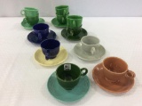 Lot of 11 Fiesta Cups & 8 Saucers