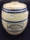 Blue Banded Stoneware Pickle Jar