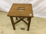 Sm. Oak Stool (17 Inches Tall X 14 Inch Square)