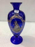 Moser Tall Cobalt Blue Vase w/