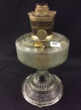 Aladdin Clear Glass Pedestal Kerosene Lamp