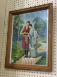 Framed Vintage 1920 Calendar