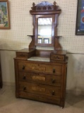 Antique Dresser w/ Hanky Drawers, Candle