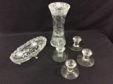 Lot of 6 Glassware Pieces Including