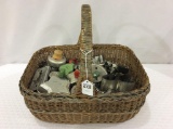 Vintage Basket Filled w/ Many Vintage Cookie