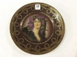 Hand Painted Victorian Portrait Plate