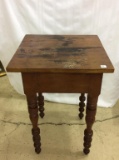 Square Wood Lamp Table
