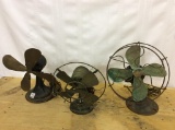 Lot of 3 Electric Fans in Rough Condtion-Some