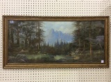 Framed Mountain Landscape Signed Frisch