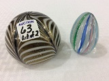 Pair of Art Glass Paperweights