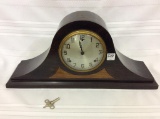 Keywind Mantle Clock w/ Key in Working Order