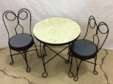 Child's Metal Ice Cream Table w/ 2