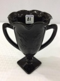 Black Amethyst Dbl Handled Vase w/