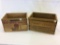 Lot of 2 Wood Ammo Boxes Including Wards