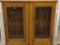 Lot of 2 Antique Glass Doored Matching Cabinets