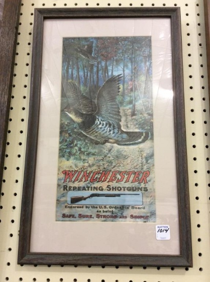 Framed Winchester Ad