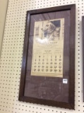 Framed Perdew Calendar 1948
