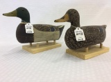 Pair of Miniature Mallards by Schoenheider Jr.