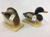 Pair of Ken Weeks Miniature Mallards (82)