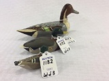 3 Sm. Unknown Decoys-2 Mallard & 1 Pintail Pekin