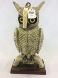 Swisher & Soules  Aluminum Owl Decoy From Decatur