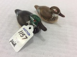 Pair of Miniature Wood Ducks by Jerry Simon (119)
