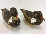 Lot of 2 Drake Wood Duck Decoys From TJ's Rig