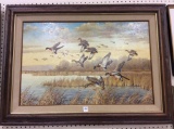 Framed Duck Painting by Charles Murphy-1989