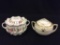 Lot of 2 Dbl Handle Cracker or Biscuit Jars