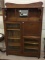 Glass Door Drop Front Secretary Bookcase