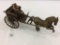 Metal Horse & Buggy Toy w/ Driver