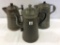 Lot of 3 Vintage Tinware Coffee Pots