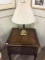 One Drawer Wood End Lamp w/ Lamp